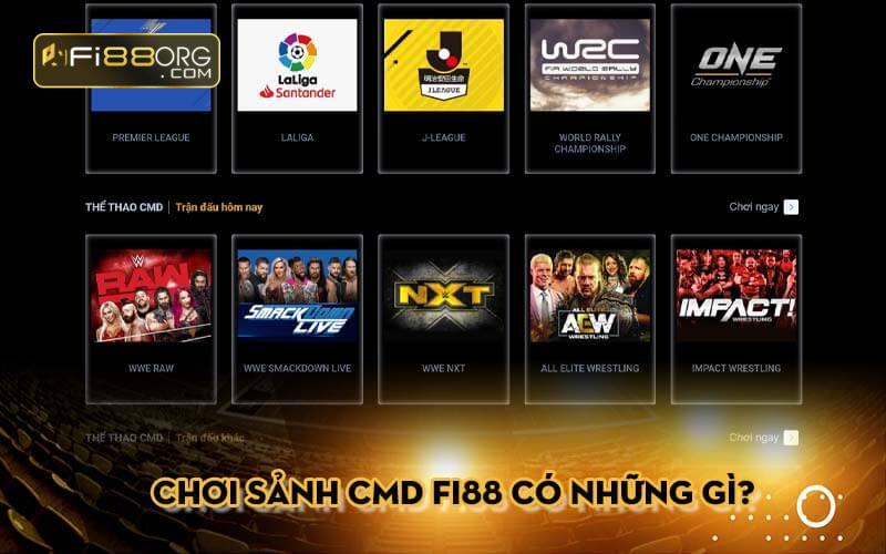 Chơi sảnh CMD Fi88 có những gì?