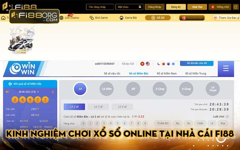 Kinh nghiệm chơi xổ số online tại nhà cái Fi88